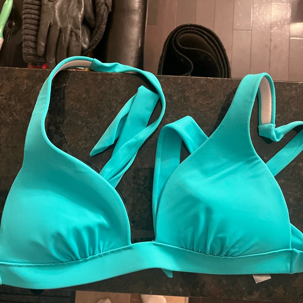 Victoria Secret Aqua Halter Bikini Set